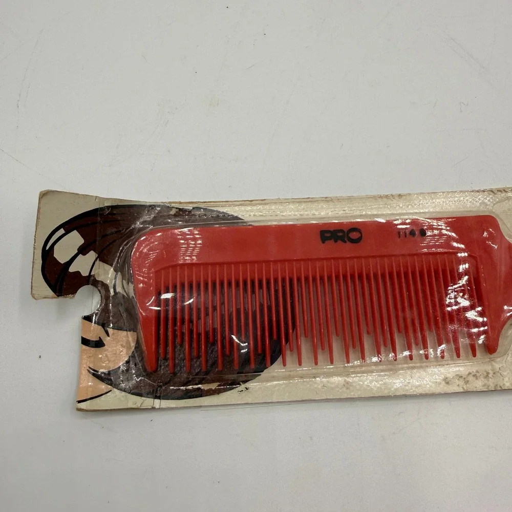 PRO Tease Vintage‎ Red Styling Comb Double Duty Hair Tool 1158